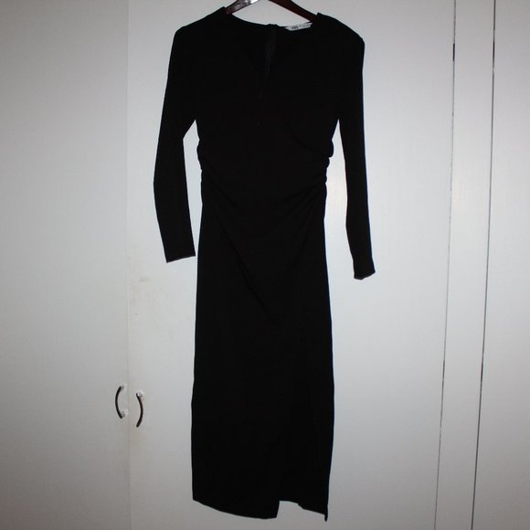 Zara Black Midi Dress - Picture 2 of 9